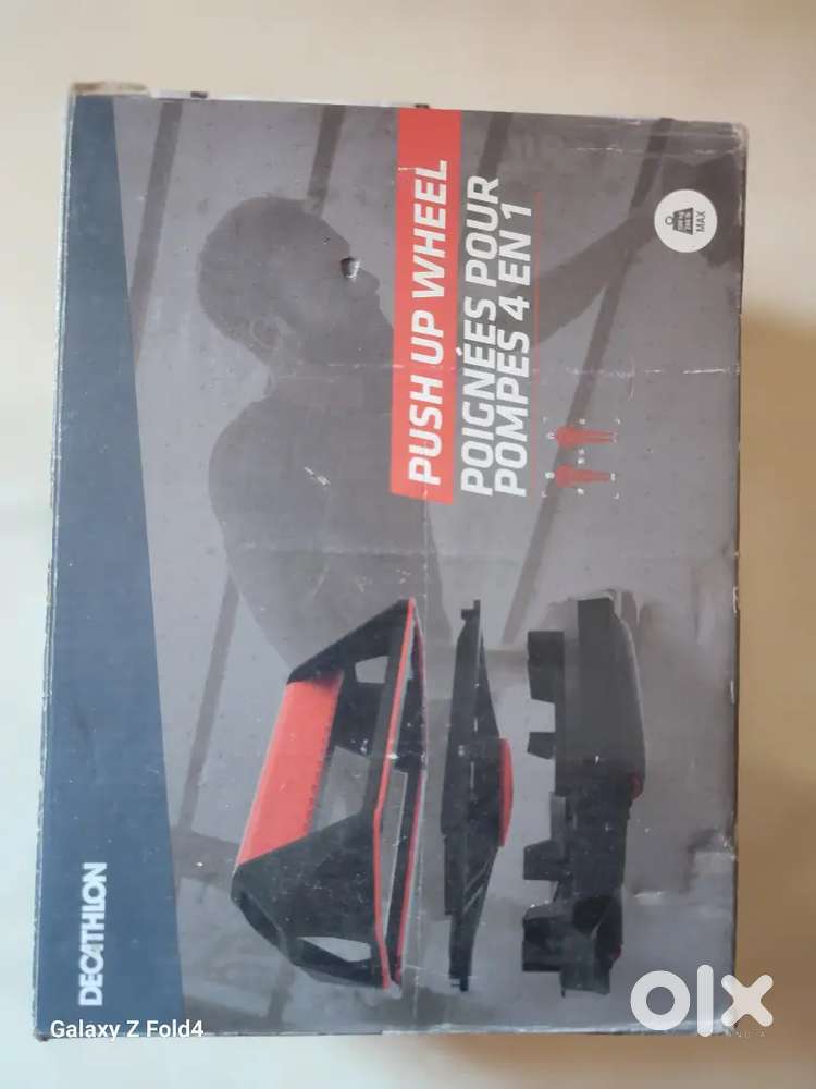 Selling Rubber-Coated Hex Dumbbells (10 kg & 7.5 kg) + Decathlon Push-