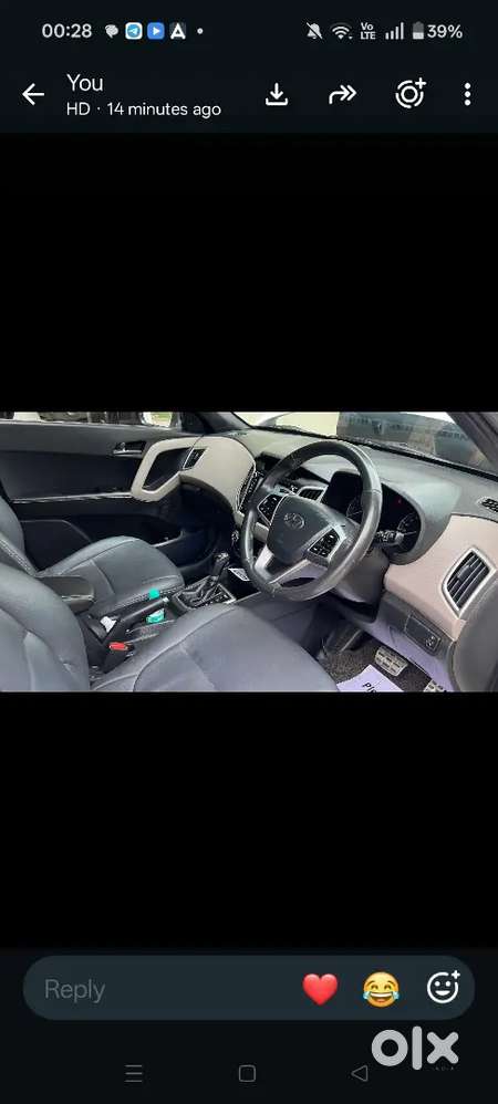Hyundai Creta Automatic Petrol Top Condition Only 39500 Km Run