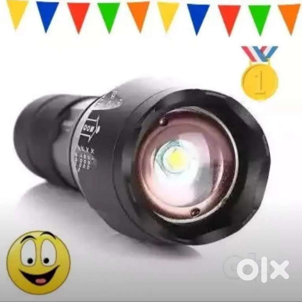 Rechargeable metal body flash light led torch