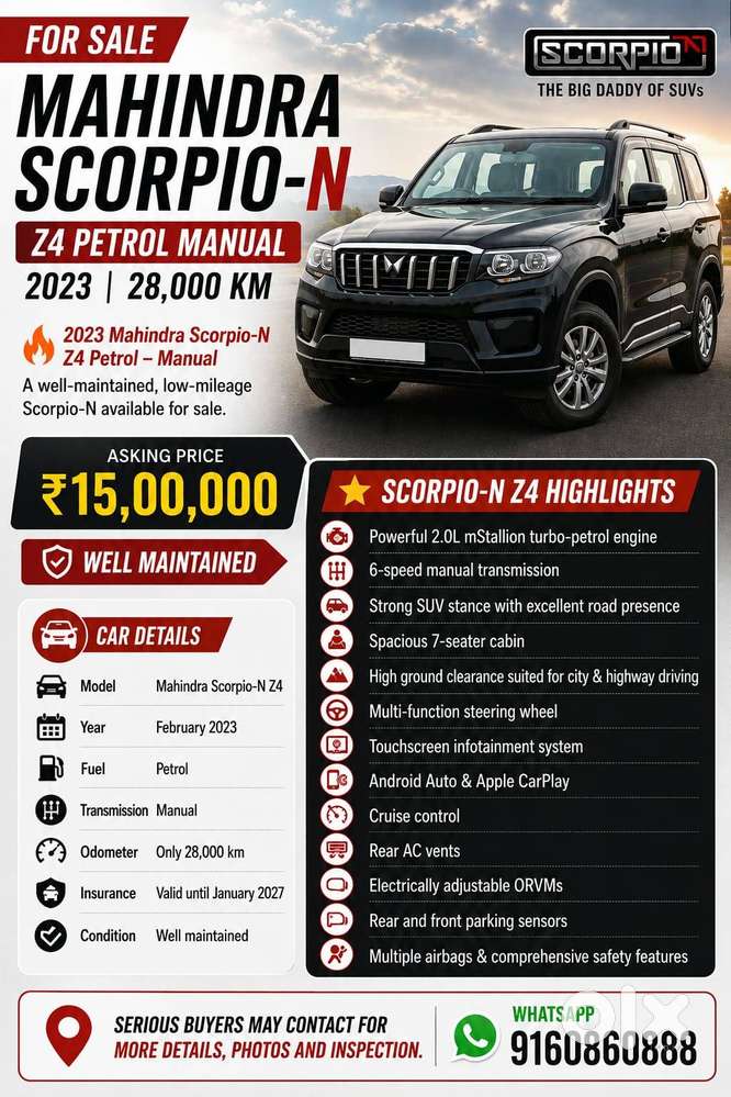 Mahindra Scorpio N 2023 Petrol