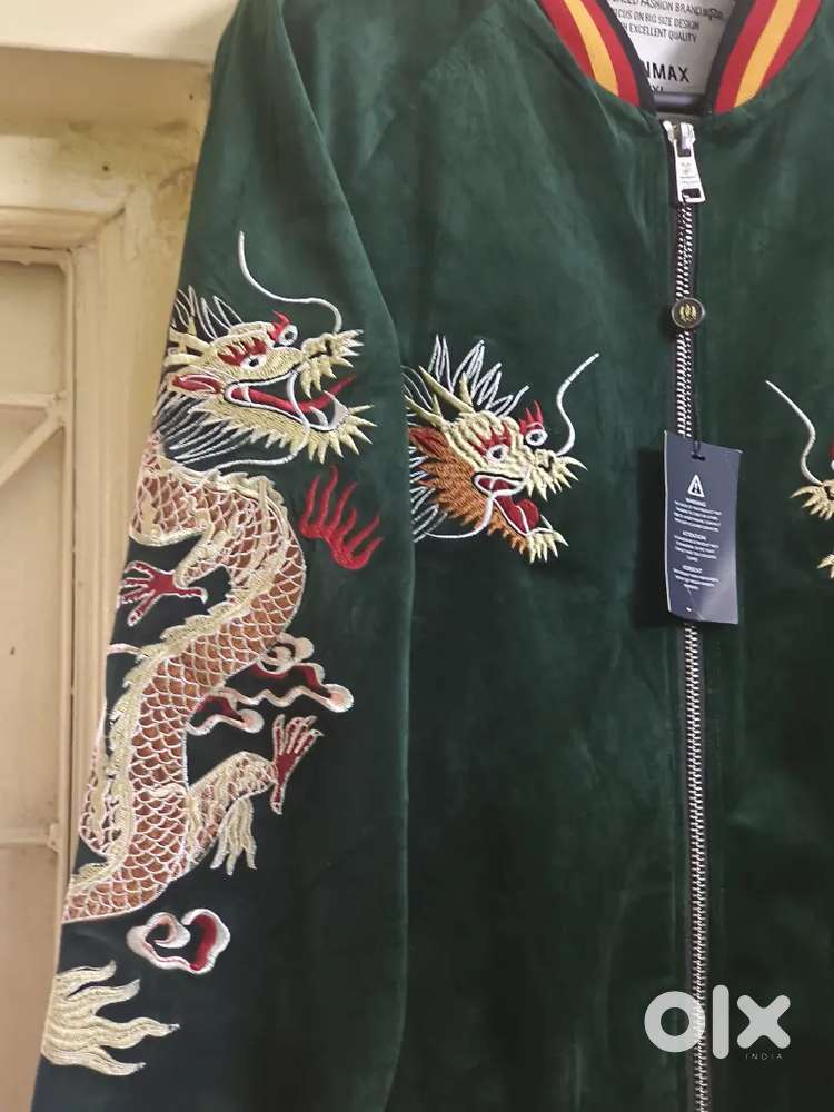 Men jacket embroidery work welvet