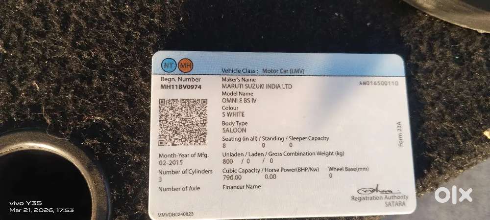 Maruti Suzuki Omni 2015 Lpg 163000 Km Driven