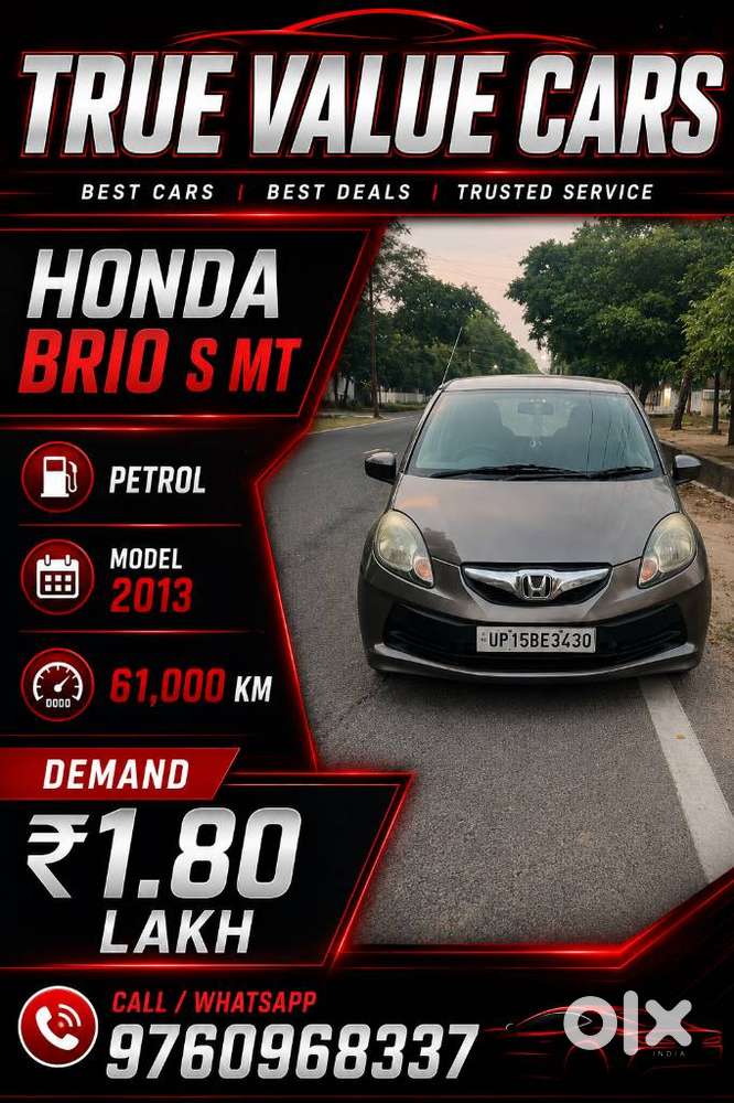 Honda Brio S (o) Mt, 2013, Petrol
