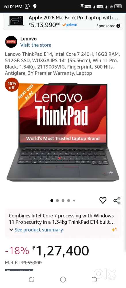 Lenovo thinkpad E14 gen 7
