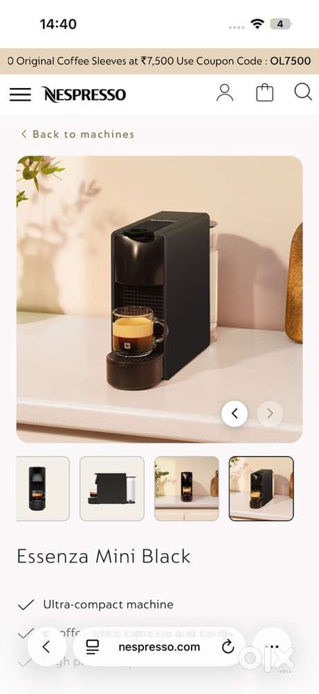 Nespresso coffee machine