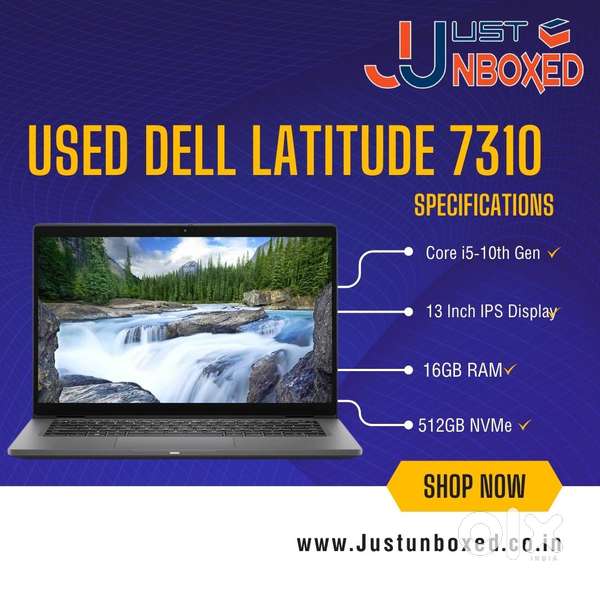 Used Dell Latitude 7310  Core i5 10th Gen  JUST UNBOXED Used Laptop