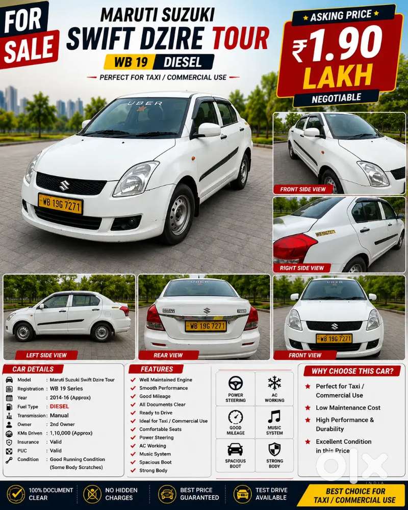 Maruti Suzuki Dzire 2015 Diesel 190000 Km Driven
