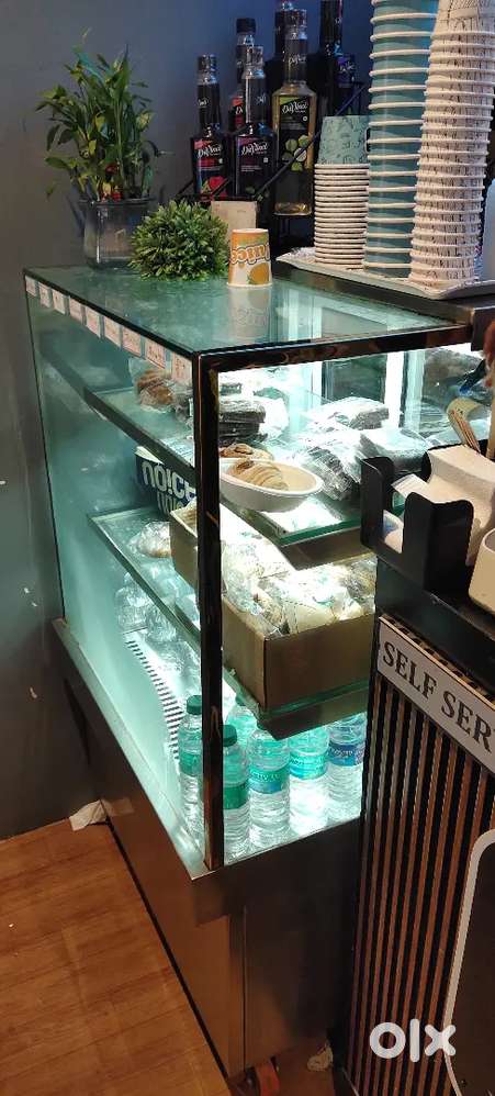 Cool Display counter for shakes cakes