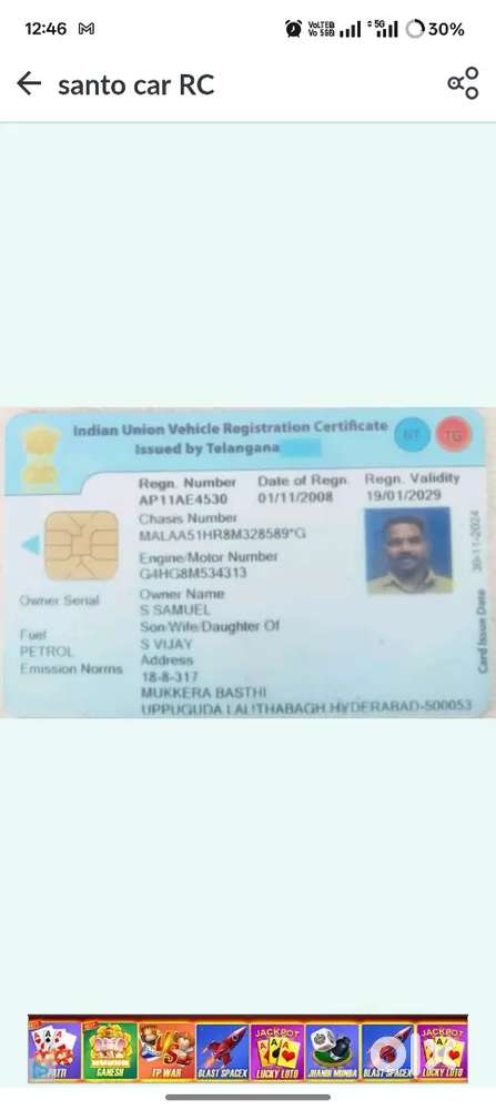 Hyundai Santro Xing 2008 Petrol 63410 Km Driven