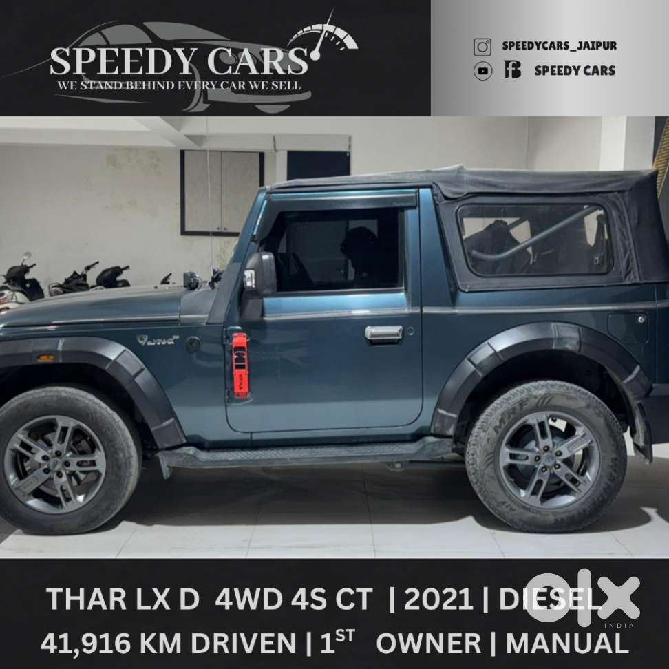 Mahindra Thar Lx 4-str Convertible Mt, 2021, Diesel