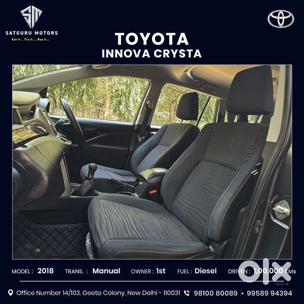 Toyota Innova Crysta 2.4 V 7 Str, 2018, Diesel