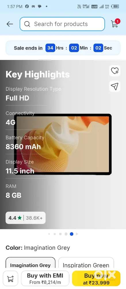 Realme pad 2     8/256