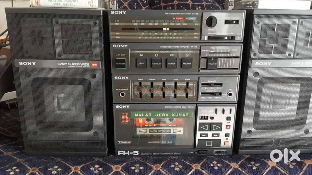 Vintage Sony FH-5 Stereo Music System with Speakers &ndash; Cassette, Radio