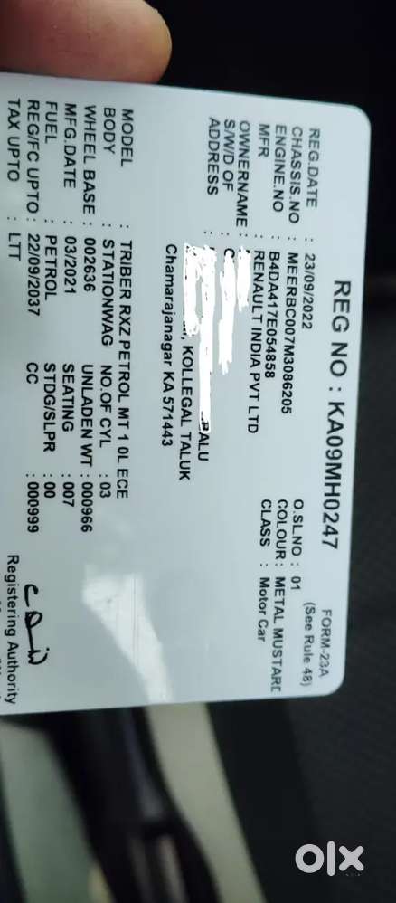 Renault Triber 2022 Petrol 70000 Km Driven