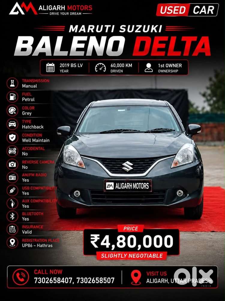 Maruti Suzuki Baleno 1.2 Delta, 2019, Petrol