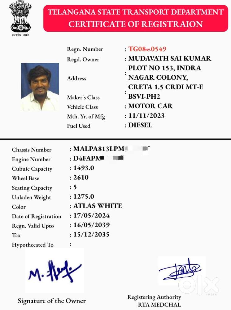 Hyundai Creta E 1.5 Diesel, 2023, Diesel