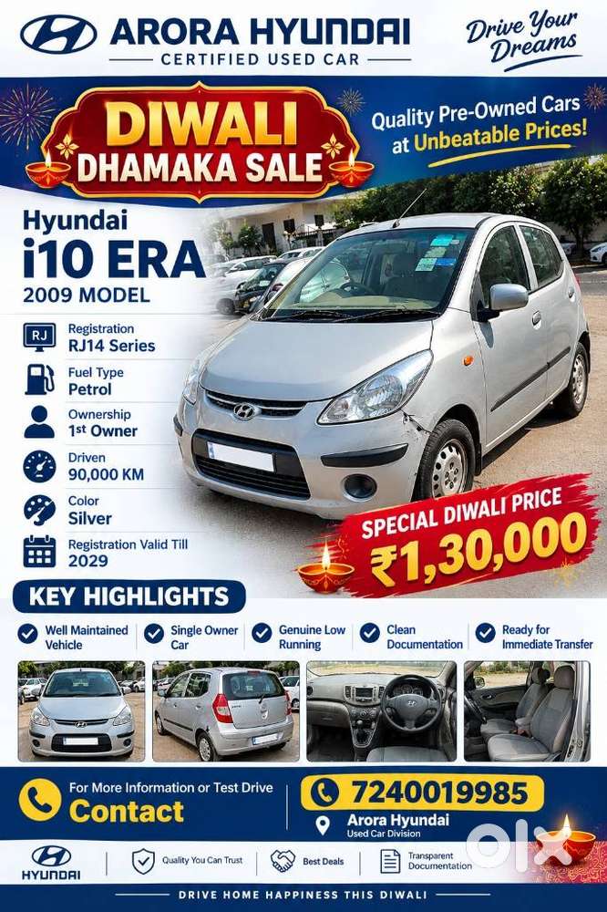 Hyundai I10 Era 1.1 Irde, 2009, Petrol