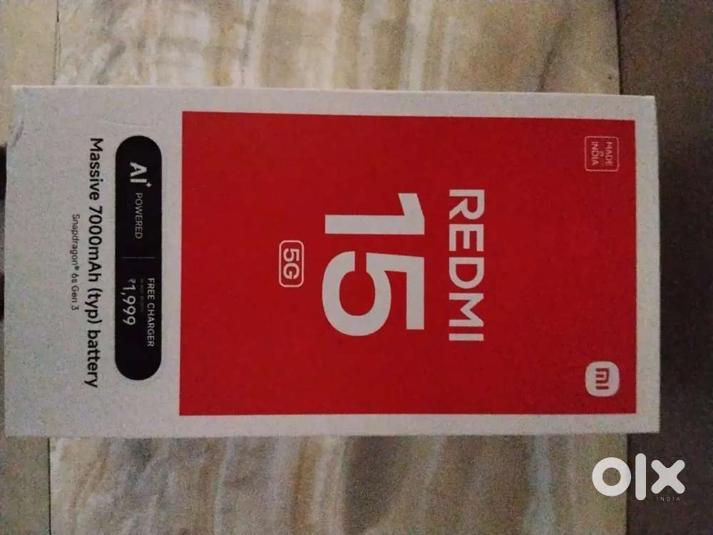 Redmi 15 5g 1 month old 8 gb 256 gb