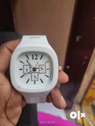 White colour discount watch for men