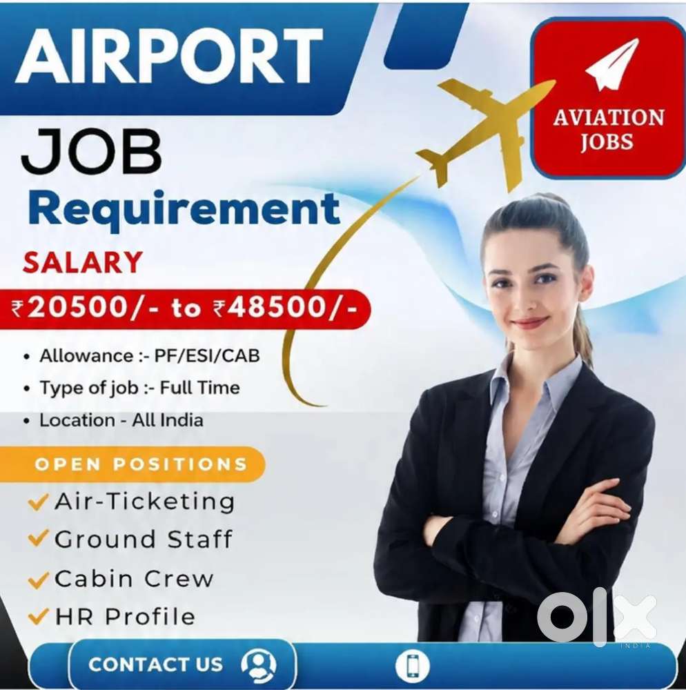 Recruitment in Airport job/Urgent Hiring/ground staff/Ticketing /Cabin