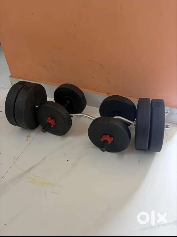 dumbell and barbell 30 kg