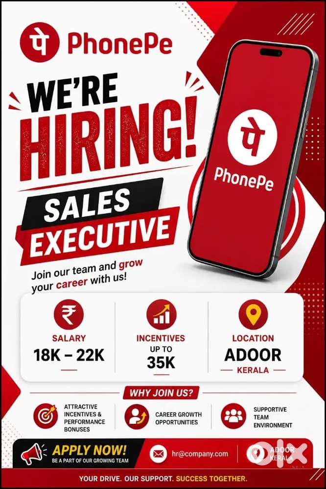FIELD SALES EXECUTIVE (PHONE PE) JOB VACANCY PATHANAMTHITTA /ADOOR