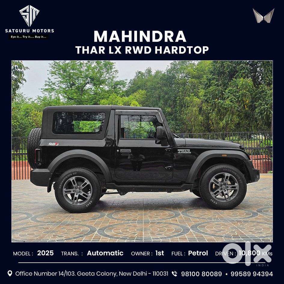Mahindra Thar 2.0 Lx Hard Top Petrol At 4 Rwd, 2025, Petrol