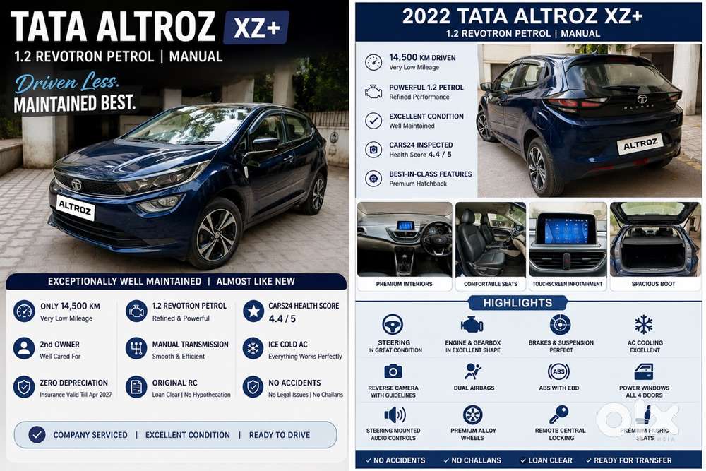 2022 Tata Altroz Xz+ 1.2r
