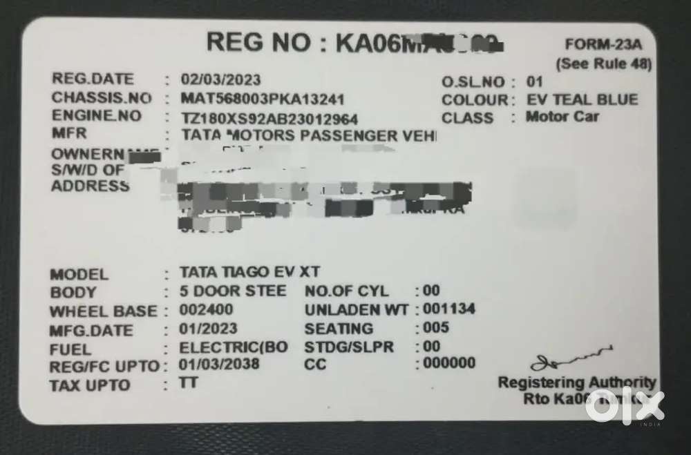 Tata Tiago Ev Xt 2023