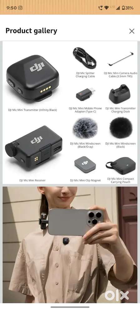 Purchase date 17 Jan 2026 DJI Mic Mini (1 TX + 1 RX) - TVs, Video