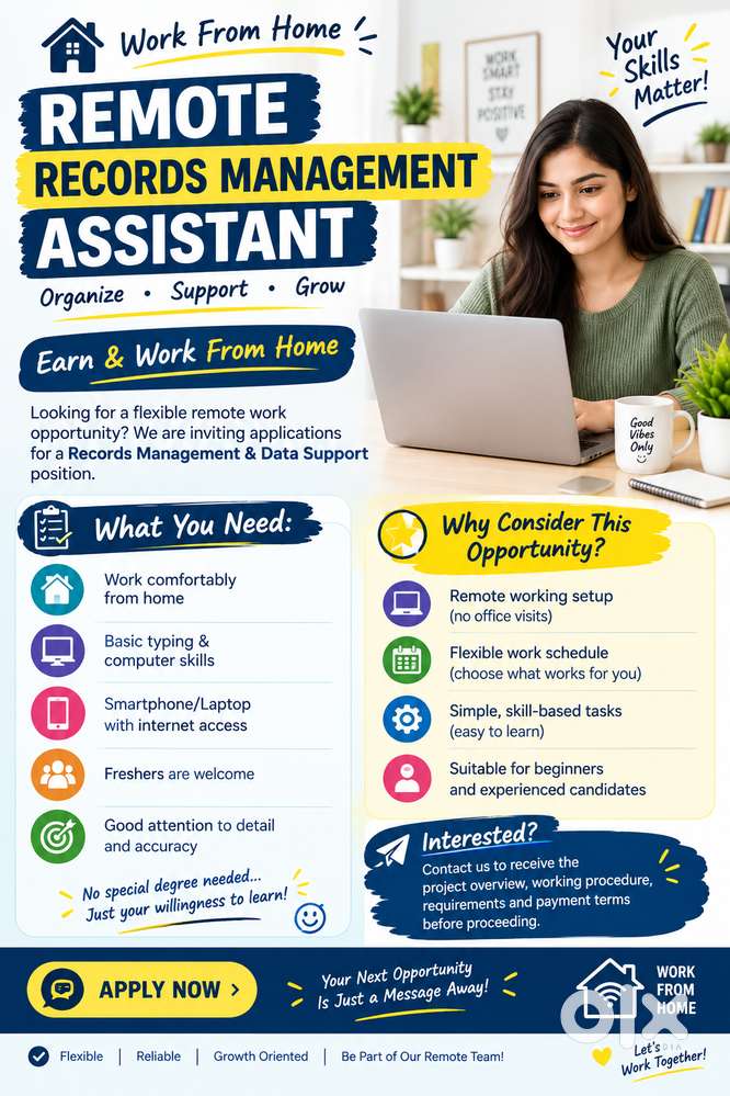 Remote Records Management Assistant &ndash; Work From Home