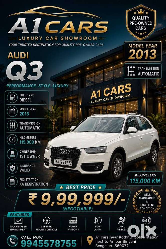 Audi Q3 2.0 Tdi Quattro, 2013, Diesel
