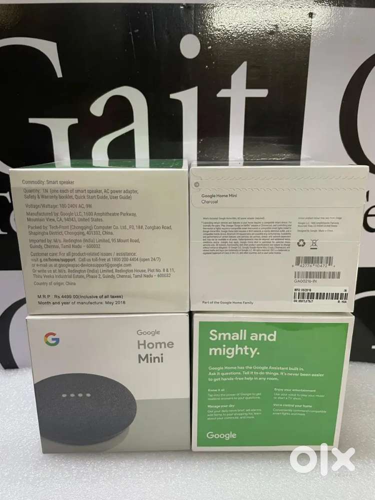 Smart speaker Google home mini available seal packed