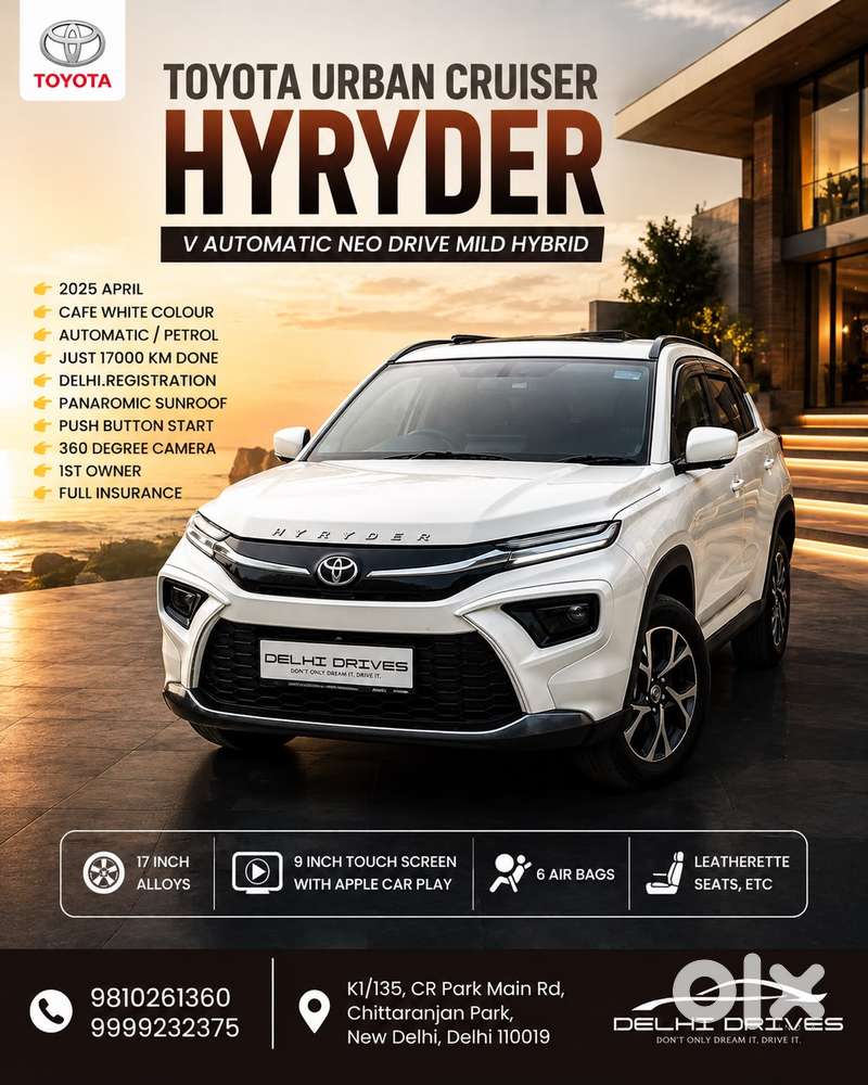Toyota Urban Cruiser Hyryder 1.5 V Neo Drive At, 2025, Petrol