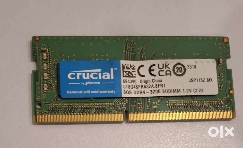 Crucial 8GB DDR4 3200MHz Laptop RAM