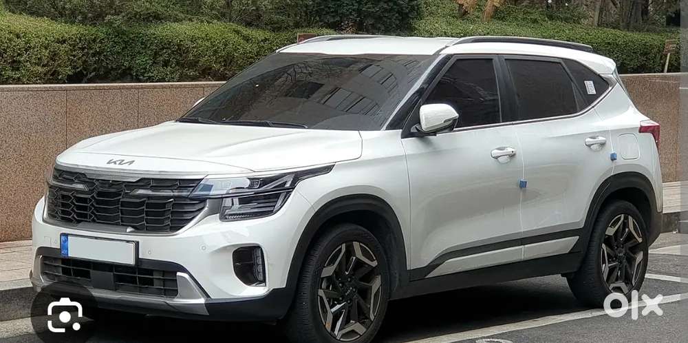 White Seltos With Brand New Tyres