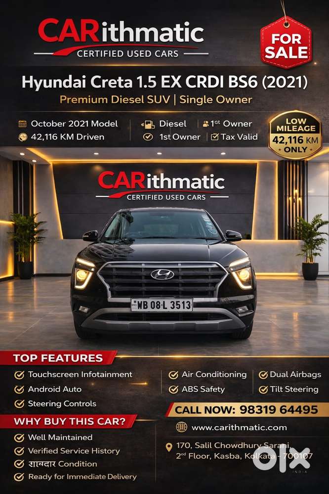 Hyundai Creta 1.5 Ex Diesel, 2021, Diesel