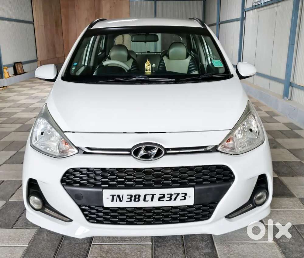 2019 Hyundai Grand I10 Sportz Petrol White Colour Tn38 Reg For Sale.