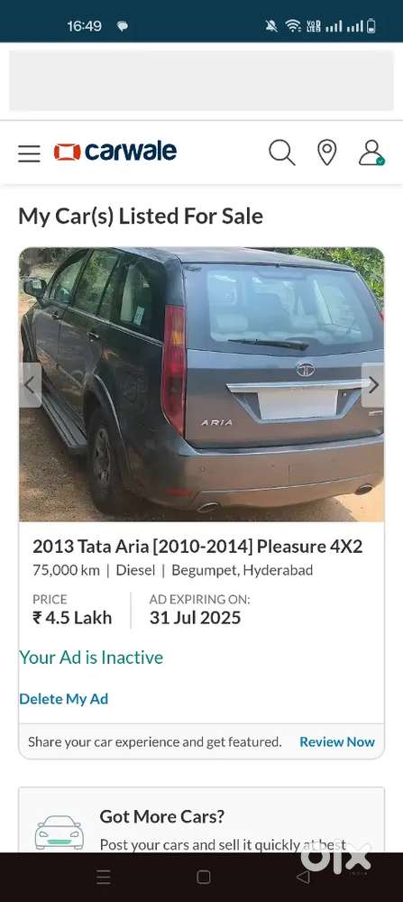 Tata Aria 2013 Diesel 79000 Km Driven