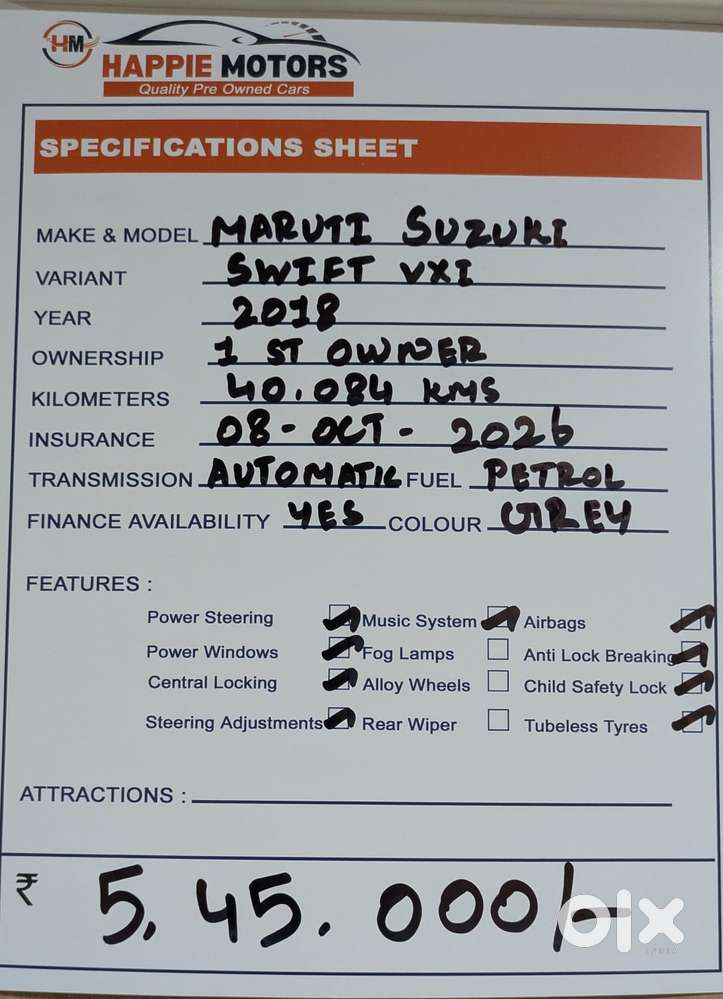 Maruti Suzuki Swift Amt Vxi, 2018, Petrol