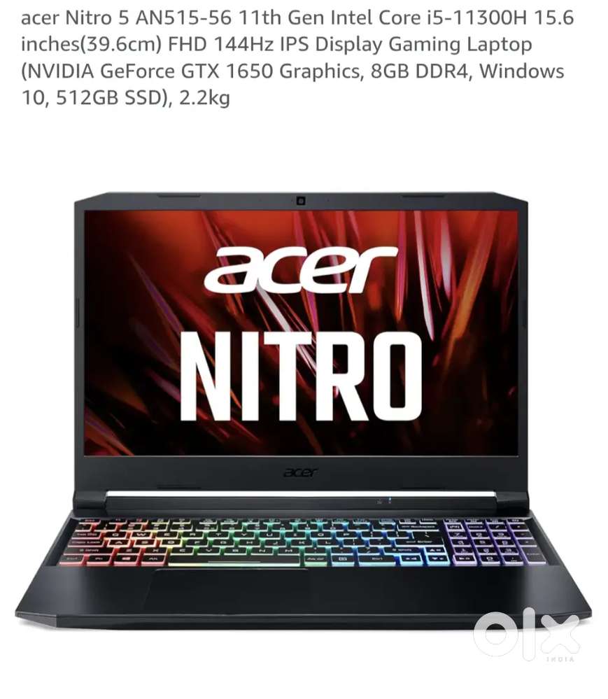 acer Nitro 5 AN515-56 11th G Intel Co i5-11300H 15.6 inches FHD 144Hz