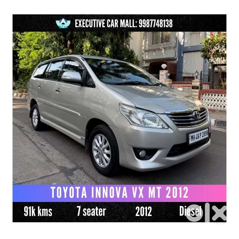Toyota Innova 2.5 Vx 7 Seater Bs Iv, 2012, Diesel