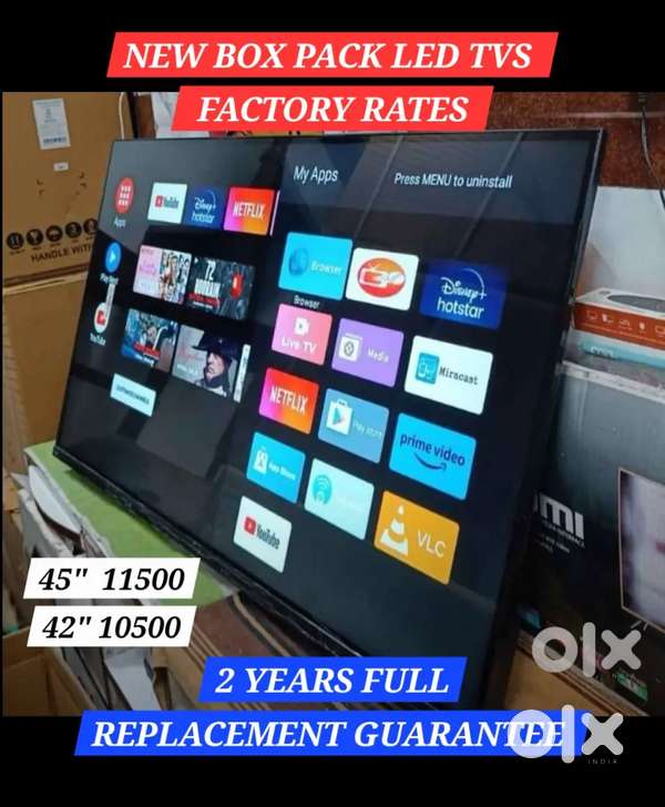 FHD 45 ANDROID SMART TV WITH 2 SAAL REPLACEMENT GUARANTEE # FREE COD