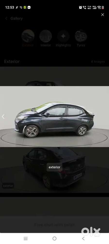 2023 Hyundai Aura Sx 1.2 Cng (manual)  First Owner  34,700 Km  Exce