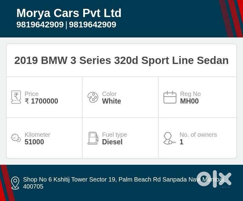 Bmw 3 Series 2.0 320d Sport Edition, 2019, Diesel