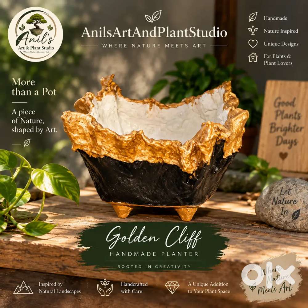 Golden Cliff &mdash; Handmade Artistic Planter