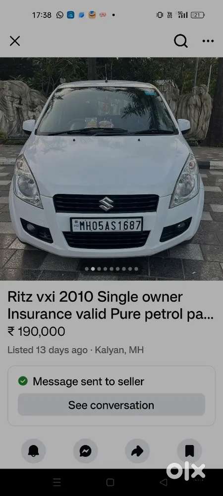 Maruti Suzuki Ritz 2010 Petrol Good Condition