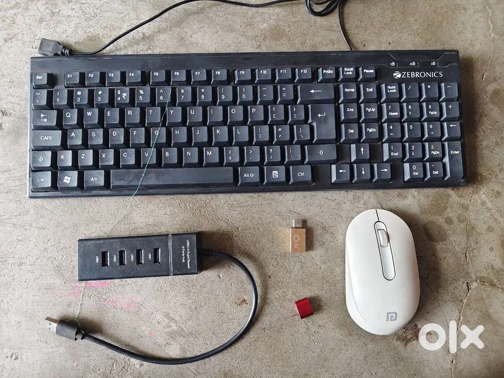 Keyboard + Mouse + USB Hub + 2 FREE OTG Combo