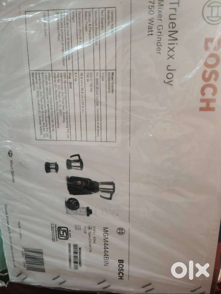 BOSCH TrueMixx Joy(Mixer Grinder) 750 Watt