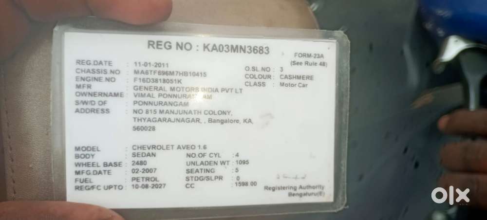 Chevrolet Aveo Lt, 2011, Diesel